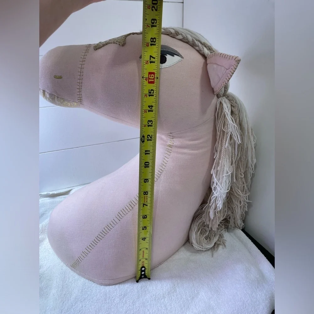 Pottery Barn Kids Rare Large Pink wall-mount horse head.